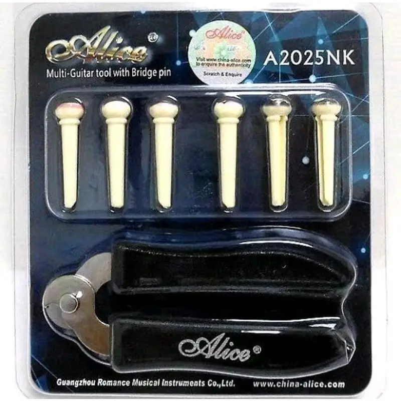 Alice A2025NK Akustik Gitar Pim Seti ve Tel Kesici