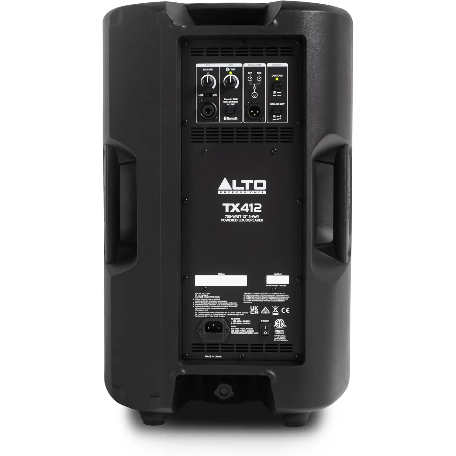 Alto Professional TX412 12" 700W Bluetooth Özellikli Aktif Hoparlör Alto Professional TX412 12" 700W Bluetooth Özellikli Aktif Hoparlör