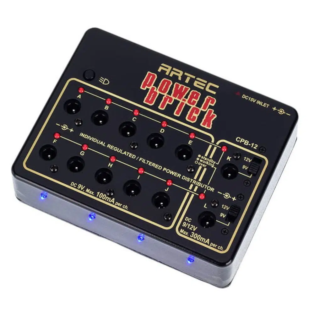 Artec CPB-12 Power Brick 12 Çıkışlı Pedal Güç Kaynağı