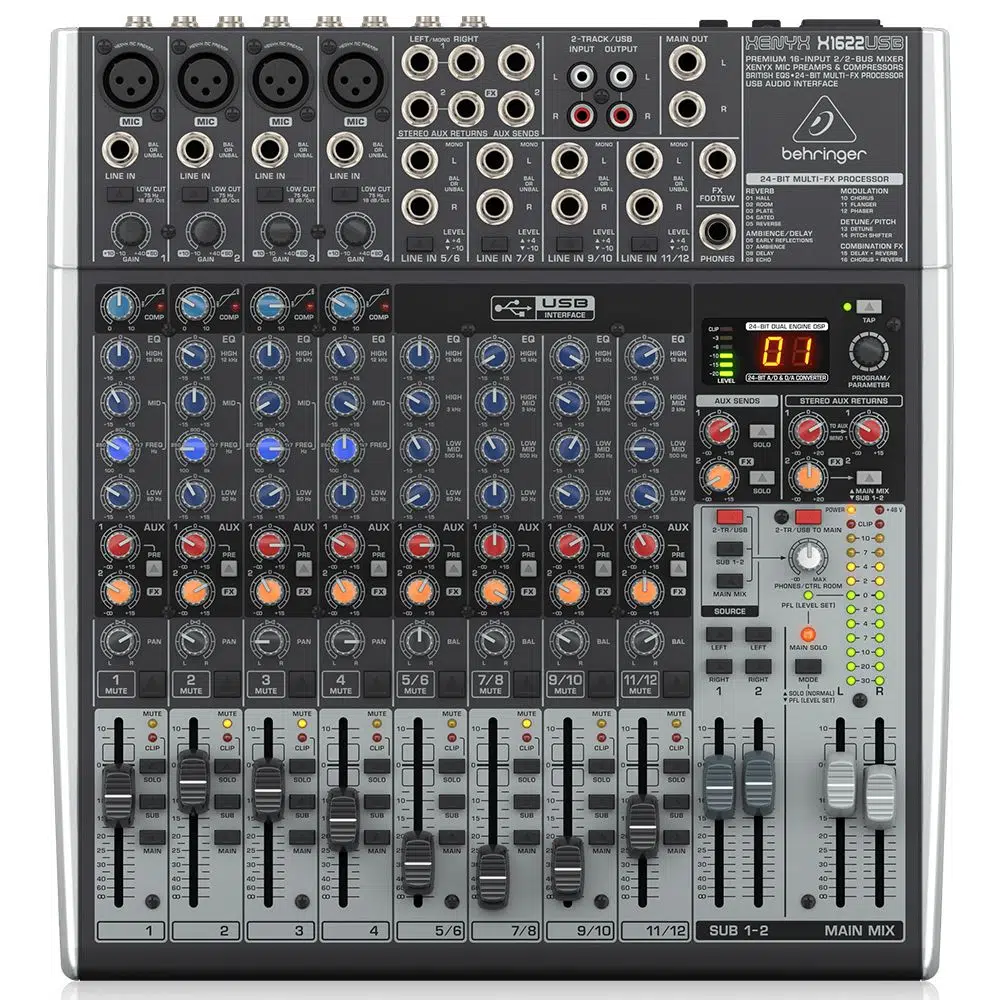 BEHRINGER X1622USB 16-Kanal 2/2-Bus Analog Mixer BEHRINGER X1622USB 16-Kanal 2/2-Bus Analog Mixer