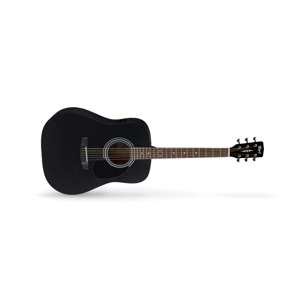 Cort Ad810E-Bks Elektro Akustik Gitar, Siyah Satin, Ladin Kapak Cort Ad810E-Bks Elektro Akustik Gitar, Siyah Satin, Ladin Kapak