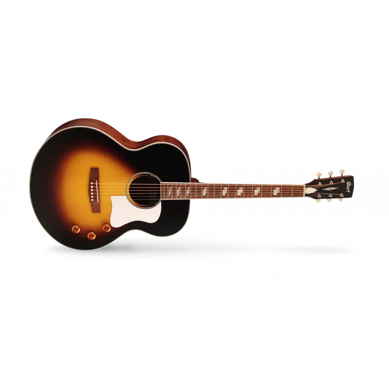 Cort CJ Retro VSM Elektro Akustik Gitar, Çantalı, Vintage Sunburst Mat