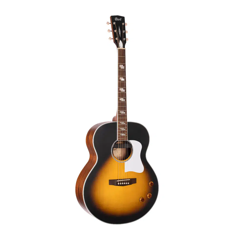 Cort CJ Retro VSM Elektro Akustik Gitar, Çantalı, Vintage Sunburst Mat Cort CJ Retro VSM Elektro Akustik Gitar, Çantalı, Vintage Sunburst Mat