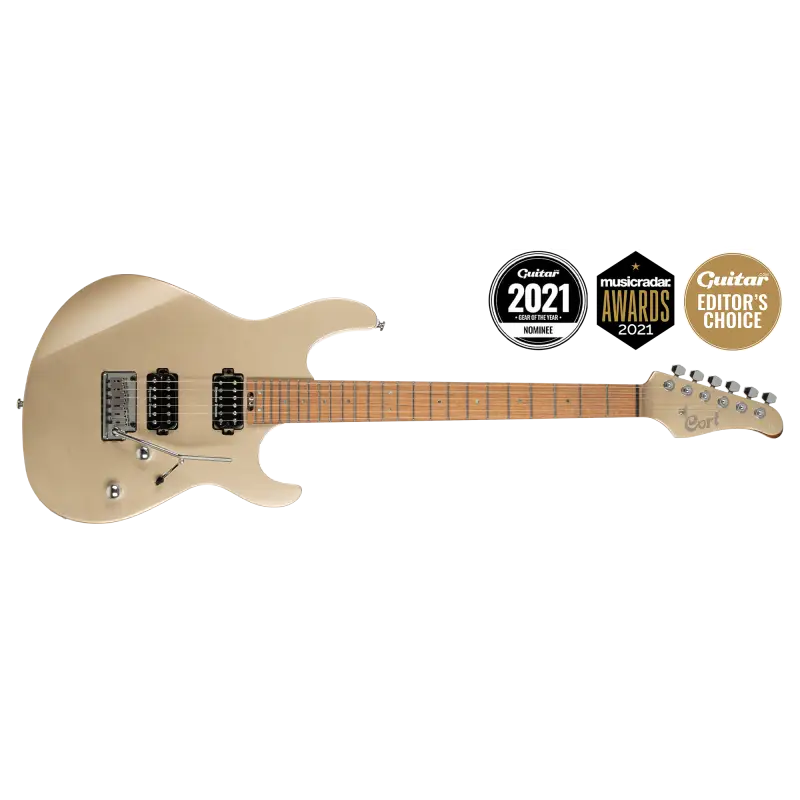 Cort G300Pro Mgd Elektro Gitar, Metalik Gold