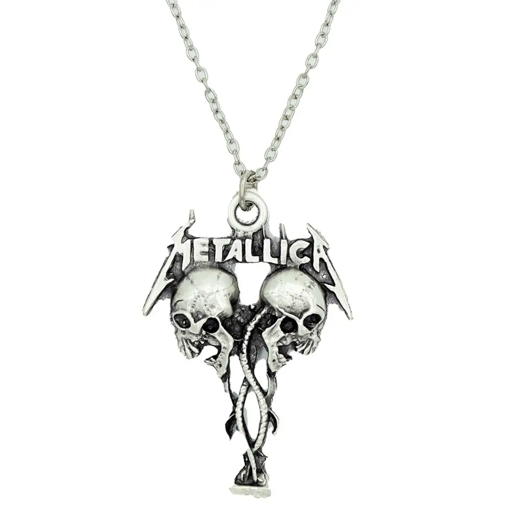 Diyez Müzik Metallica İkiz Kafatası Figürlü Kolye