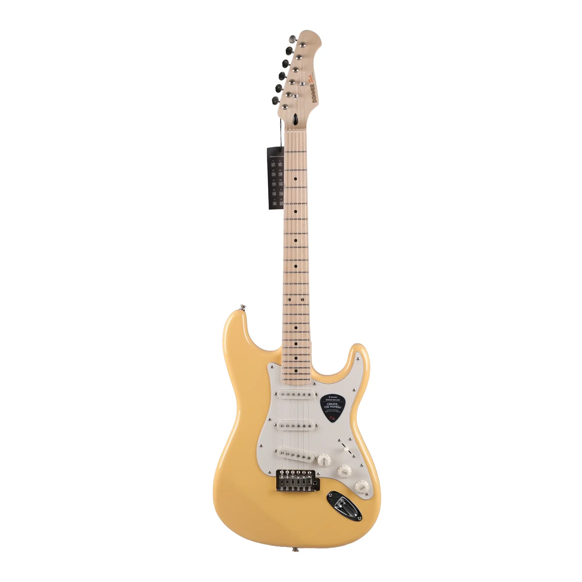 Donner DST Seeker Deluxe SSS Elektro Gitar (Vintage Yellow)