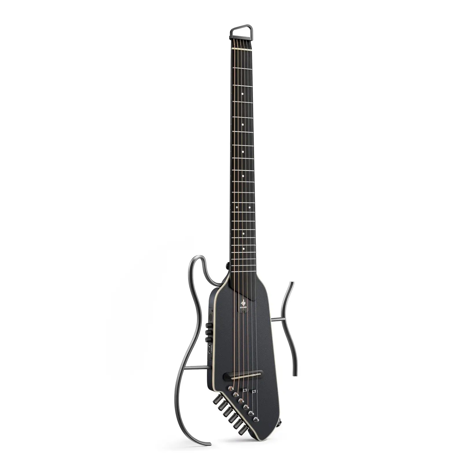 Donner HUSH I EVO2 Travel Gitar (Siyah) Donner HUSH I EVO2 Travel Gitar (Siyah)