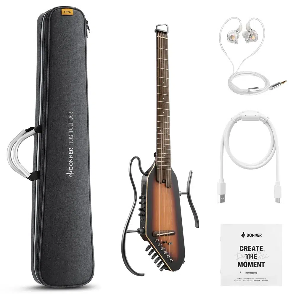 Donner Hush-I Pro Elektro Akustik Gitar (Sunburst) Donner Hush-I Pro Elektro Akustik Gitar (Sunburst)