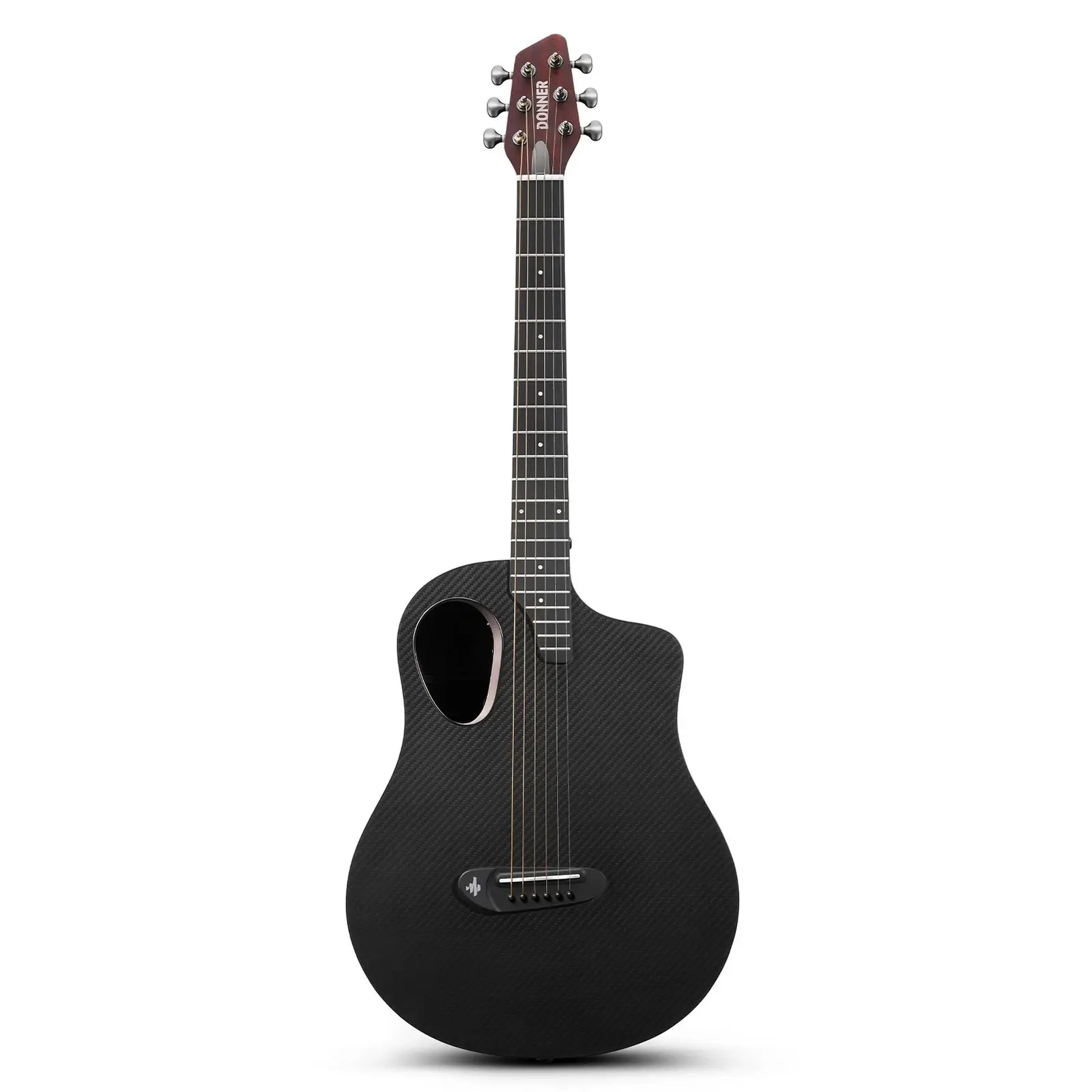 Donner Rising G2 Carbon Fiber Elektro Akustik Gitar (Transparent Brown)
