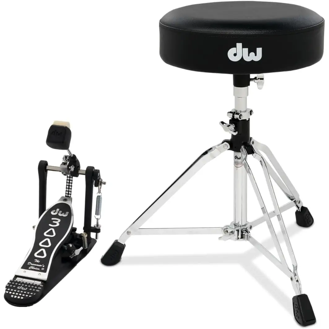 DW Drums 3000 Serisi 2 Parça Aksam Paketi (Single Pedal & Davul Tabure)