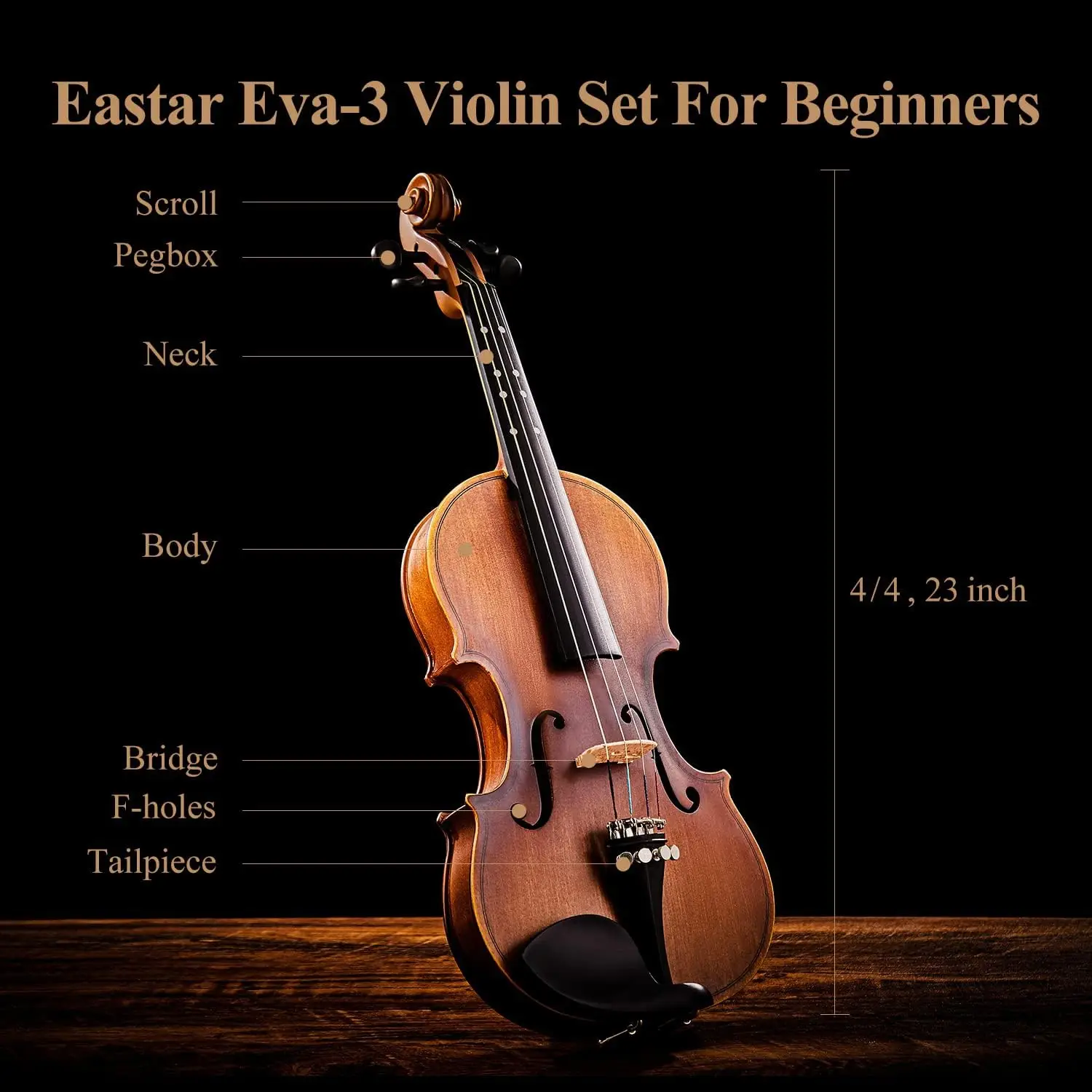 Eastar EVA-3 4/4 Keman Seti (Natural) Eastar EVA-3 4/4 Keman Seti (Natural)