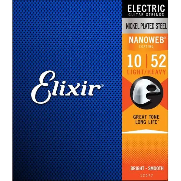 Elixir 12077 Nanoweb Light Heavy Elektro Gitar Teli (10-52) Elixir 12077 Nanoweb Light Heavy Elektro Gitar Teli (10-52)