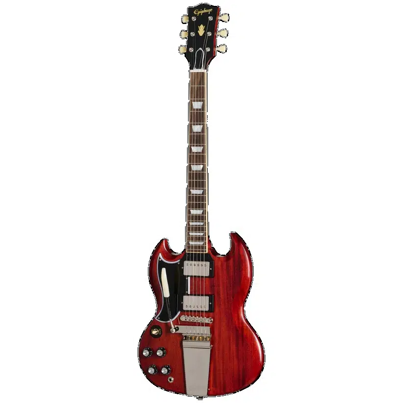 Epiphone IGC 1964 SG Standard Reissue Maestro Vibrola Solak Elektro Gitar (Cherry Red)