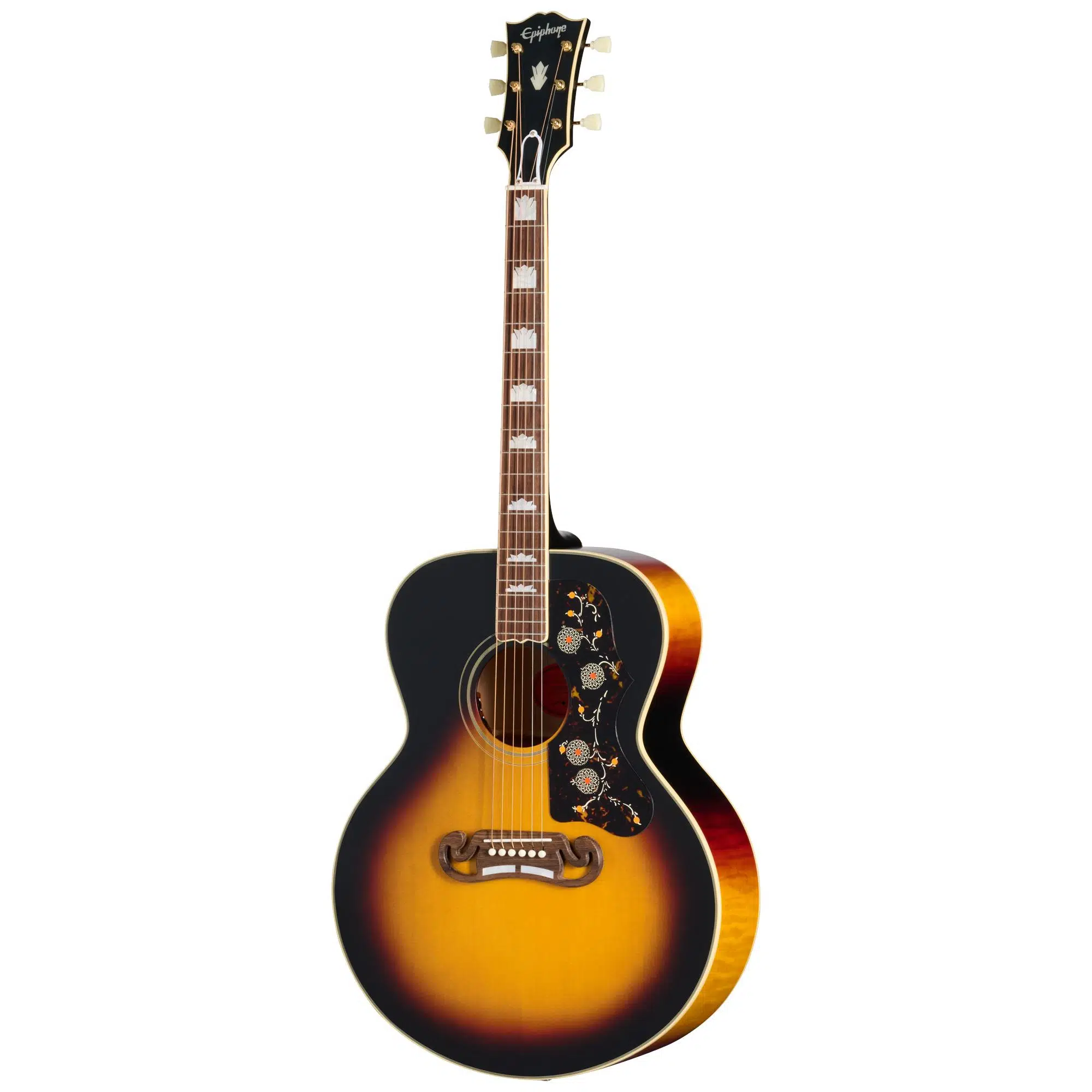 Epiphone Inspired by Gibson Custom 1957 SJ-200 Reissue Elektro Akustik Gitar (Vintage Sunburst)