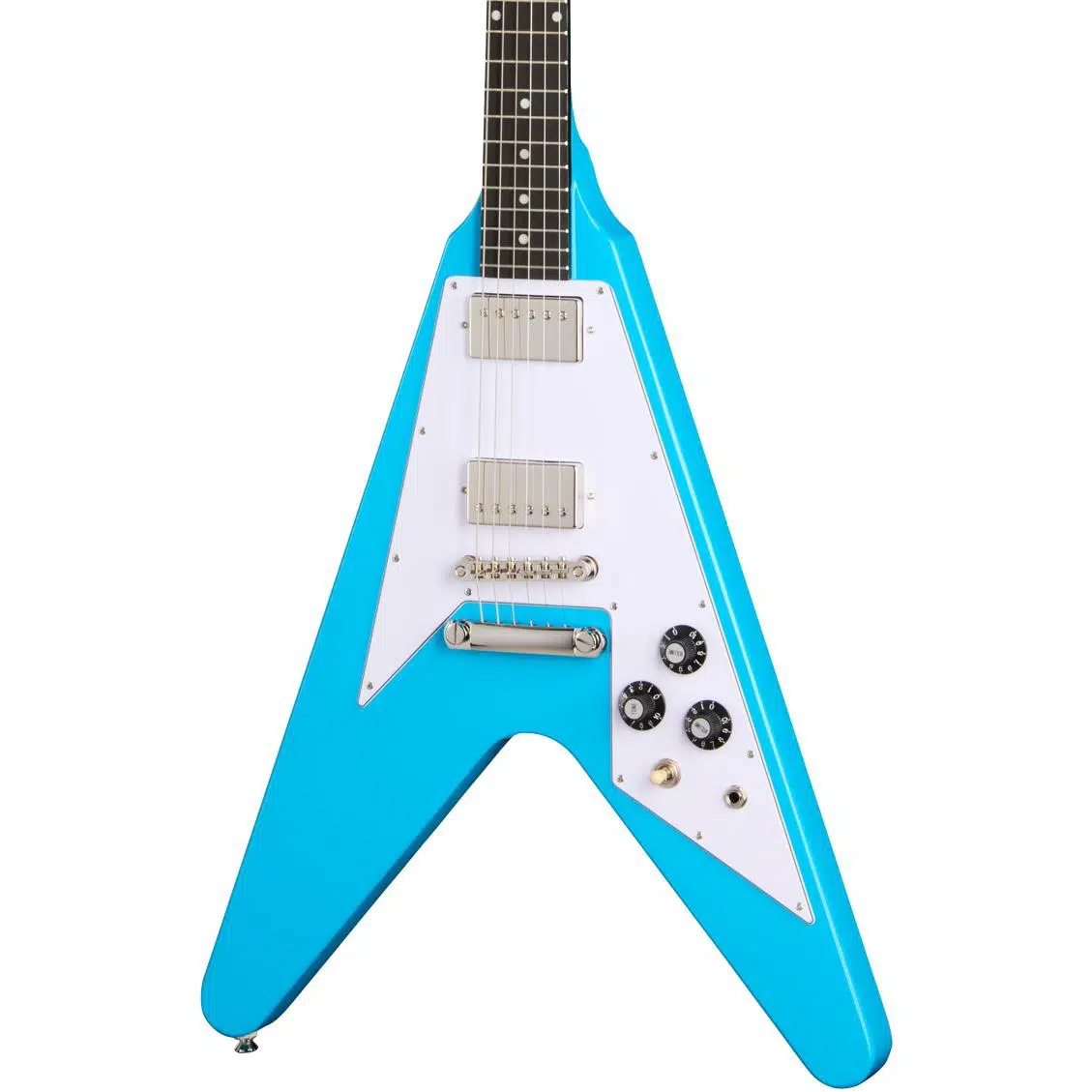 Epiphone Inspired by Gibson Flying V '70s Elektro Gitar (Maui Blue) Epiphone Inspired by Gibson Flying V '70s Elektro Gitar (Maui Blue)