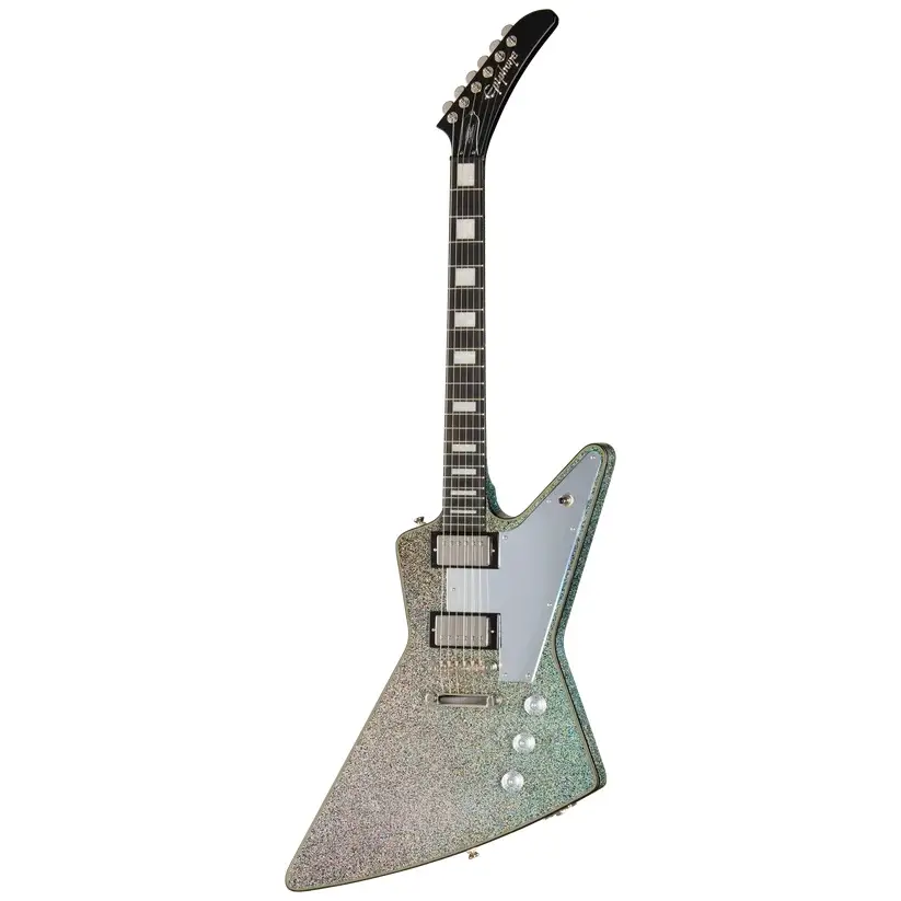 Epiphone Lzzy Hale Explorer Custom Elektro Gitar (Black Diamond Holographic Sparkle)
