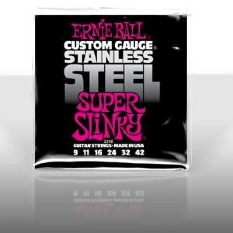 Ernie Ball P02248 Stainless Steel Super Slinky 09-42 Elektro Gitar Teli Ernie Ball P02248 Stainless Steel Super Slinky 09-42 Elektro Gitar Teli