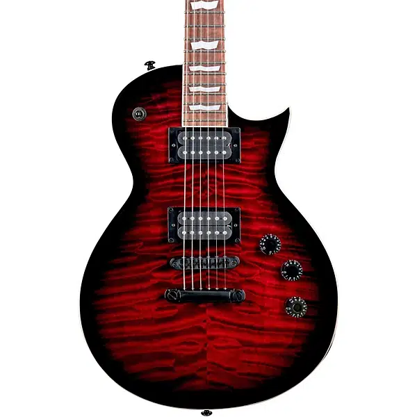 ESP LTD EC-256QM See Thru Black Cherry Sunburst Elektro Gitar ESP LTD EC-256QM See Thru Black Cherry Sunburst Elektro Gitar