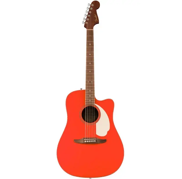 Fender California Standard Redondo CE Fiesta Red Elektro Akustik Gitar