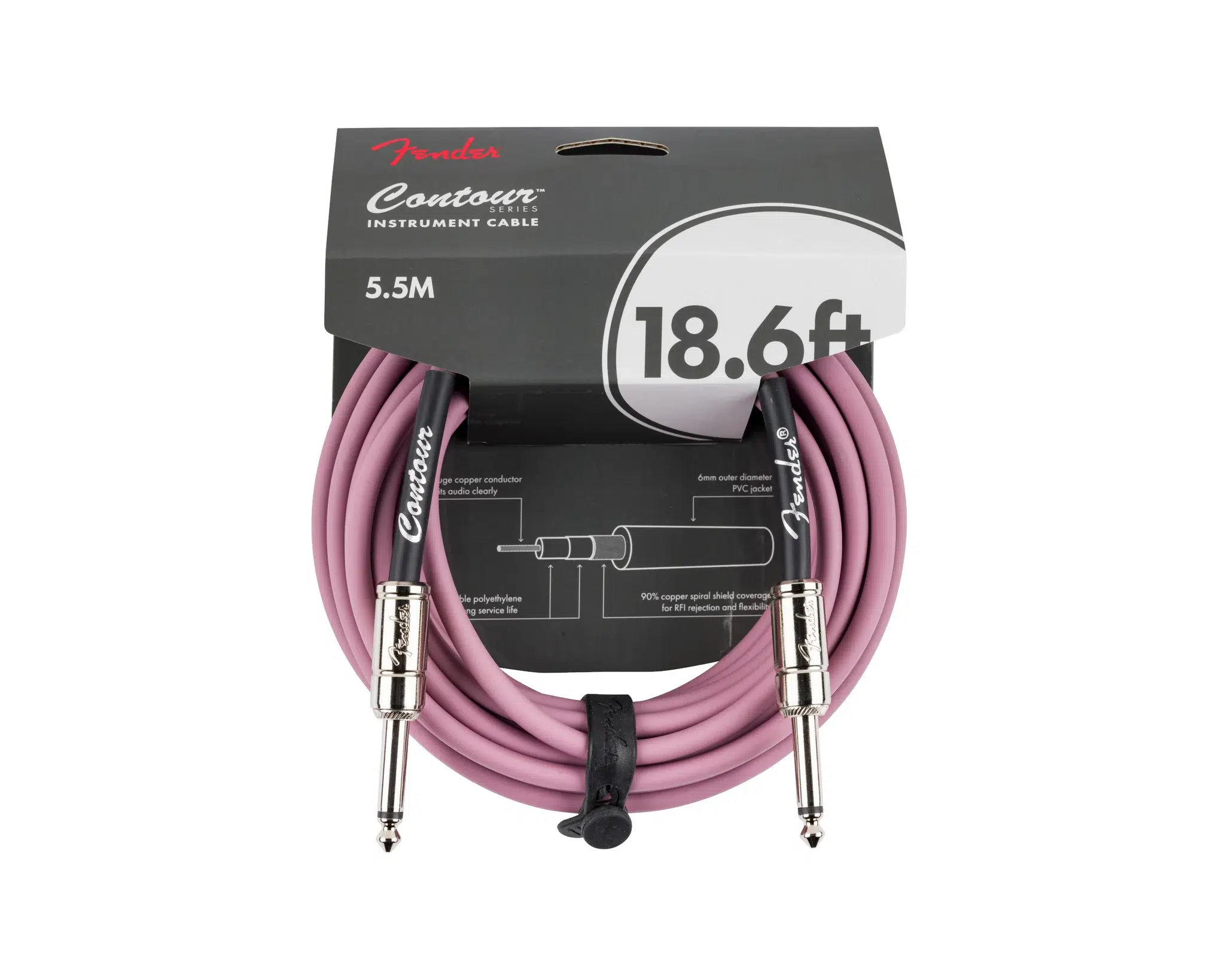 Fender Contour Serisi 5,5m Burgundy Mist Enstrüman Kablosu