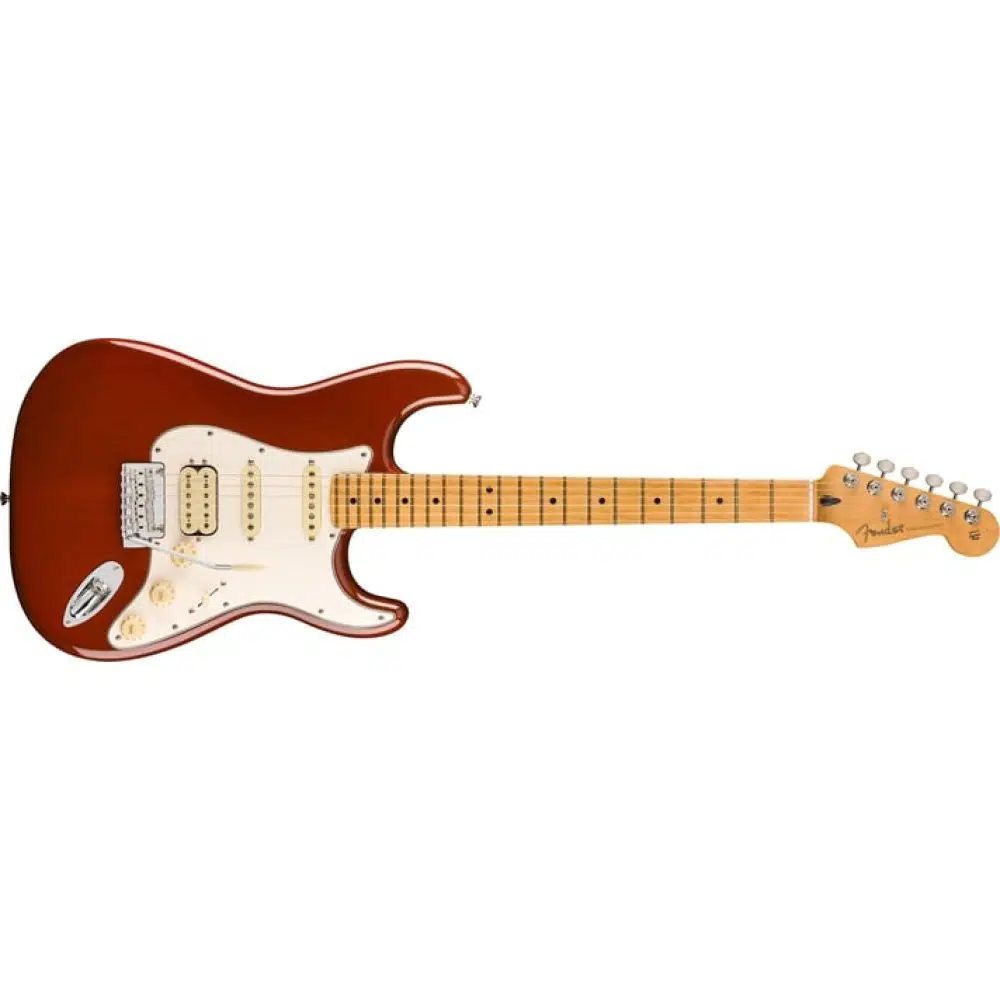 Fender Player II Stratocaster HSS Chambered Mahogany Gövde Akçaağaç Klavye Transparent Mocha Burst Elektro Gitar Fender Player II Stratocaster HSS Chambered Mahogany Gövde Akçaağaç Klavye Transparent Mocha Burst Elektro Gitar