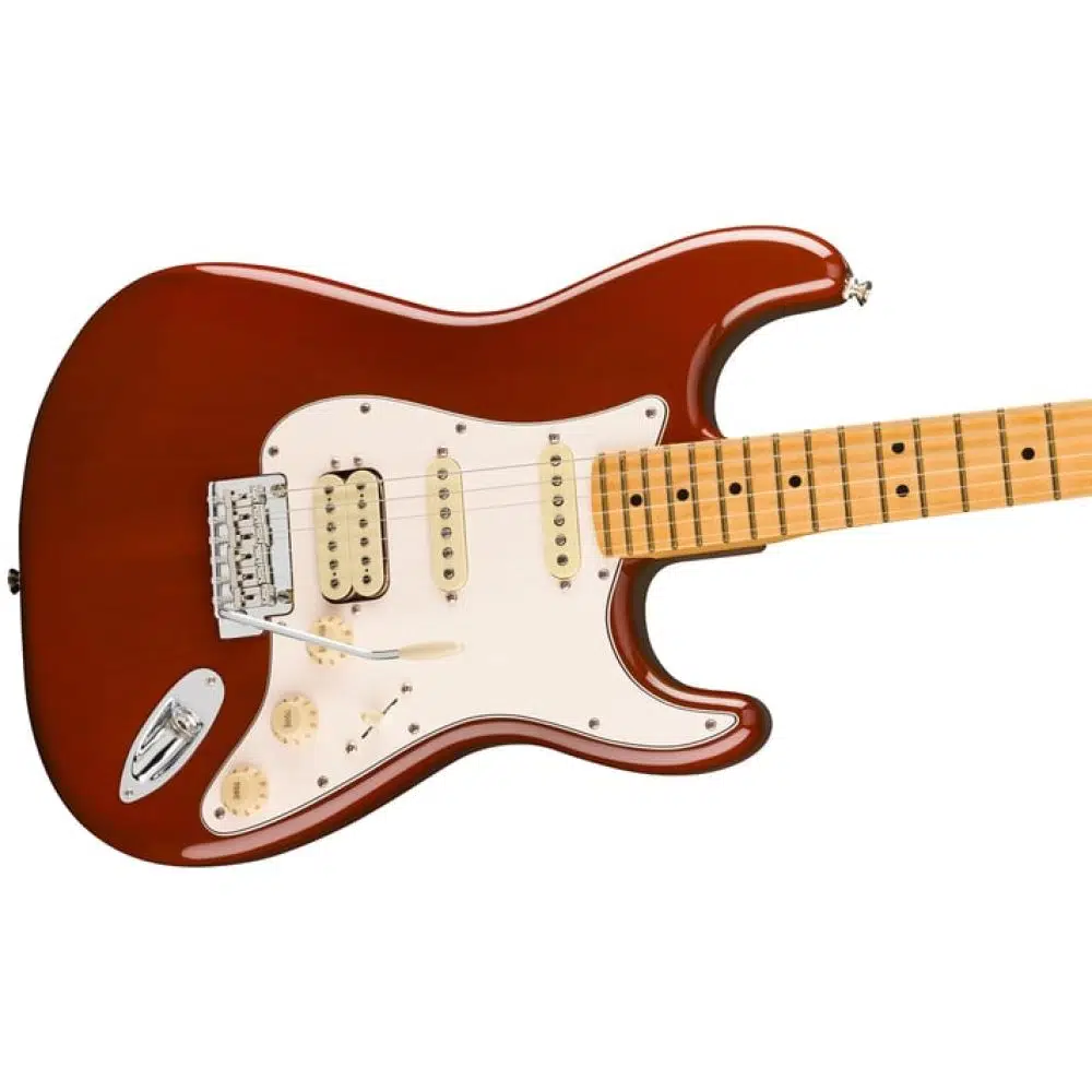 Fender Player II Stratocaster HSS Chambered Mahogany Gövde Akçaağaç Klavye Transparent Mocha Burst Elektro Gitar Fender Player II Stratocaster HSS Chambered Mahogany Gövde Akçaağaç Klavye Transparent Mocha Burst Elektro Gitar
