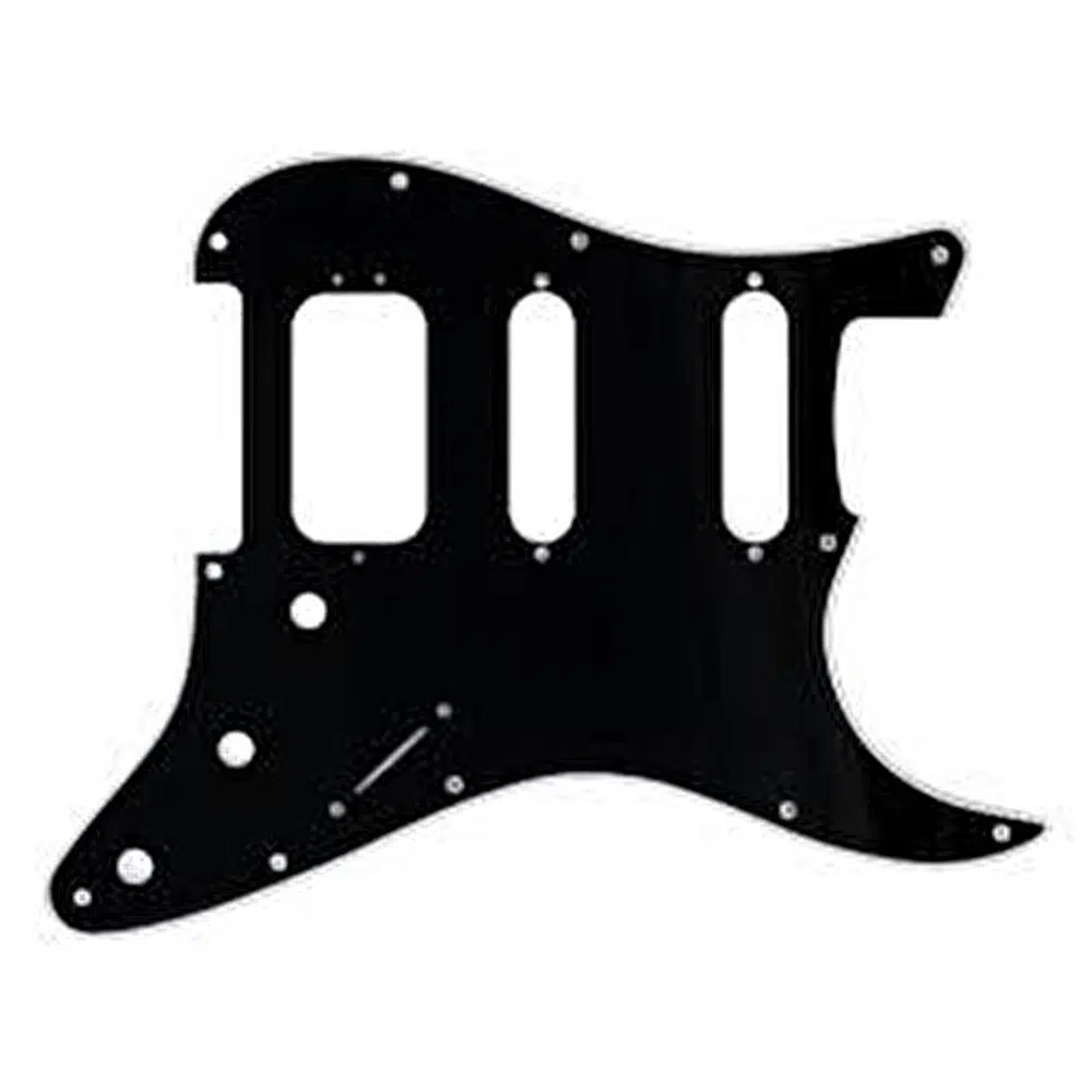 Fender Stratocaster H/S/S 11-Hole Mount 3-Screw Mount HB 3-Ply Black Pickguard