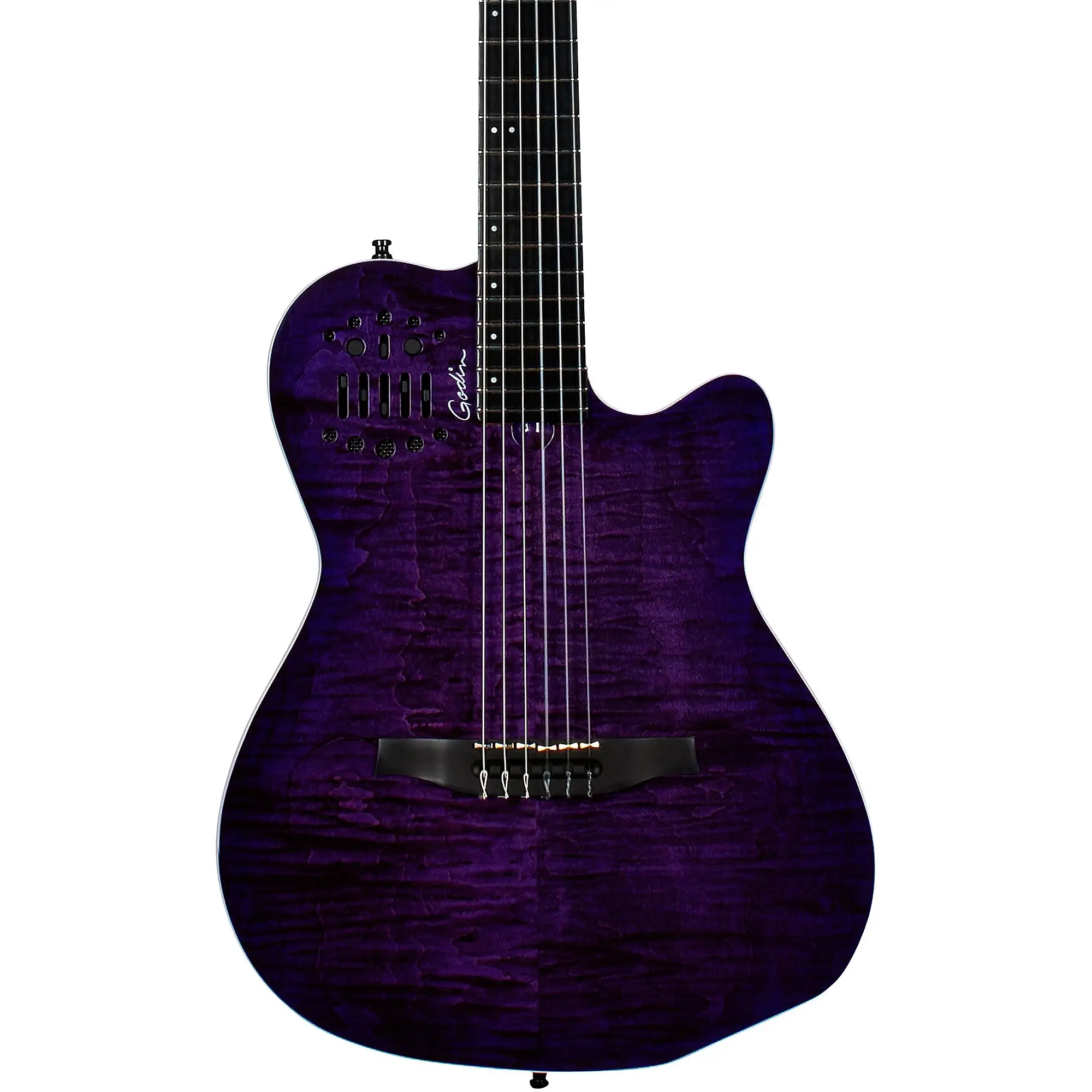 Godin ACS Nylon Steve Stevens Signature 25th Anniversary Elektro Klasik Gitar (Mor) Godin ACS Nylon Steve Stevens Signature 25th Anniversary Elektro Klasik Gitar (Mor)