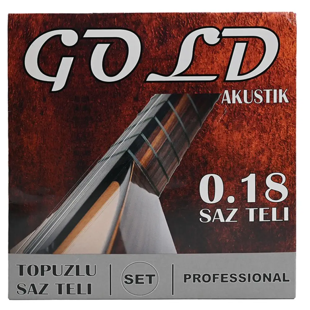 Gold 0.18 Kısa Sap Topuzlu Bağlama Teli Takımı