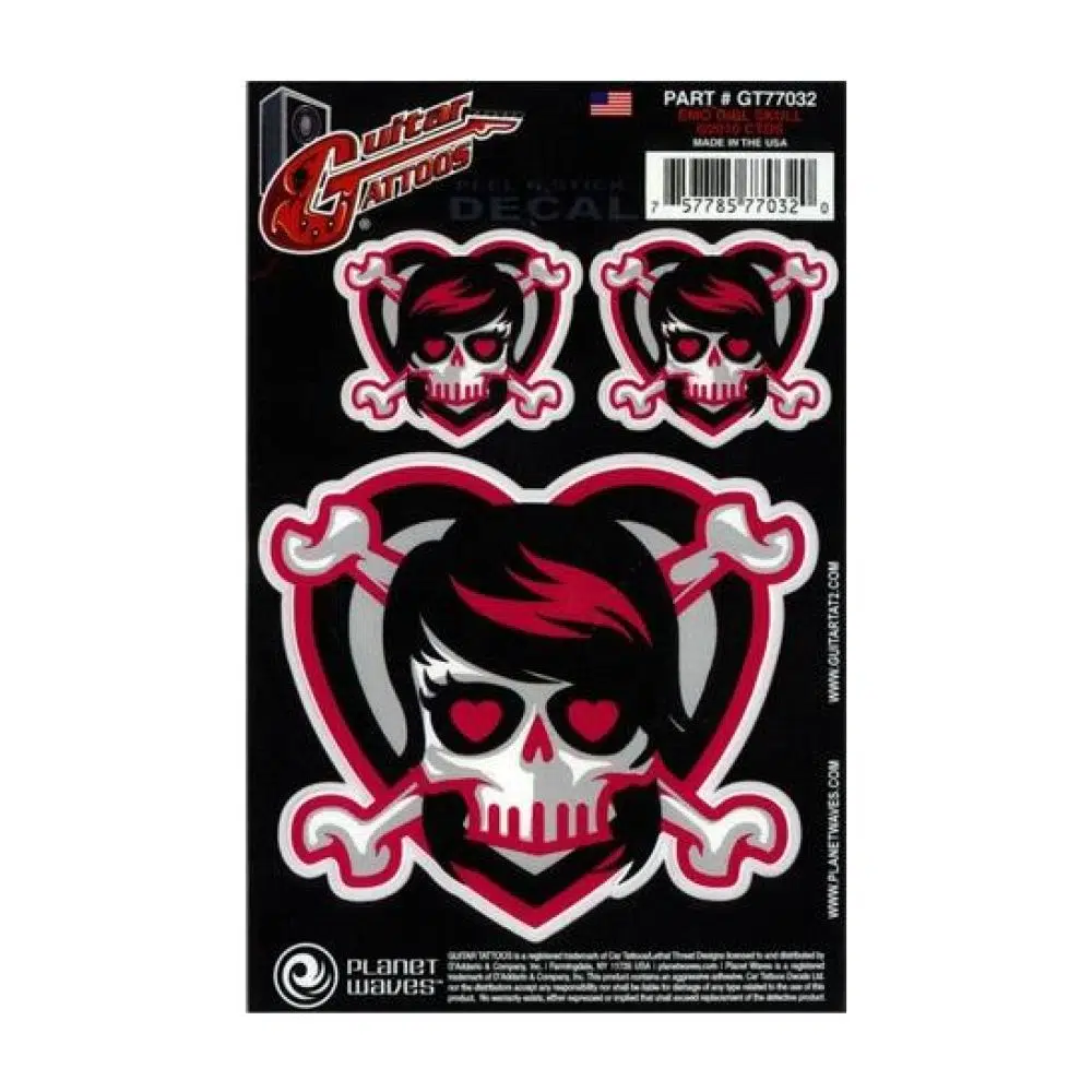 GTR TATTOO- EMO GIRL SKULL STİCKER GTR TATTOO- EMO GIRL SKULL STİCKER