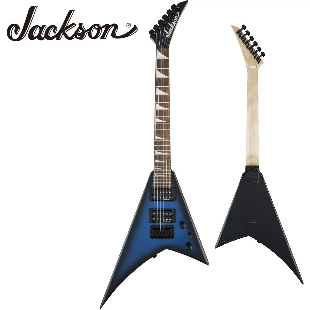 Jackson JS1X Rhoads RR Minion Amaranth Klavye Metallic Blue Burst Elektro Gitar