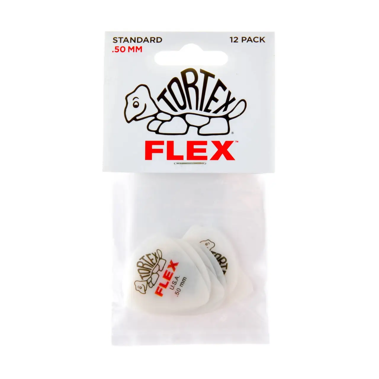 Jim Dunlop 428P050 Tortex Flex Std Nat 12'li Paket Pena (0.50 mm)