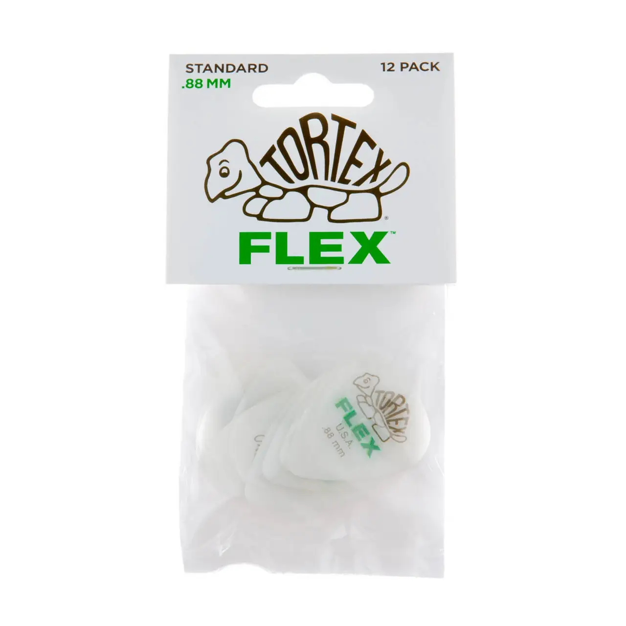 Jim Dunlop 428P088 Tortex Flex Std Nat 12'li Paket Pena (0.88 mm)