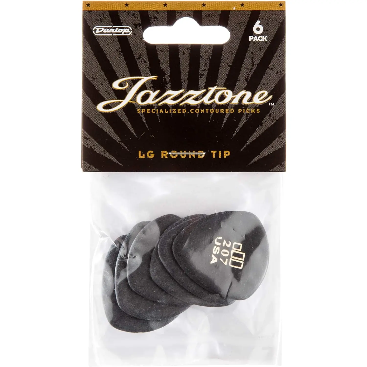Jim Dunlop 477P207 JD Jazztones Round Tip 6'lı Paket Pena Jim Dunlop 477P207 JD Jazztones Round Tip 6'lı Paket Pena