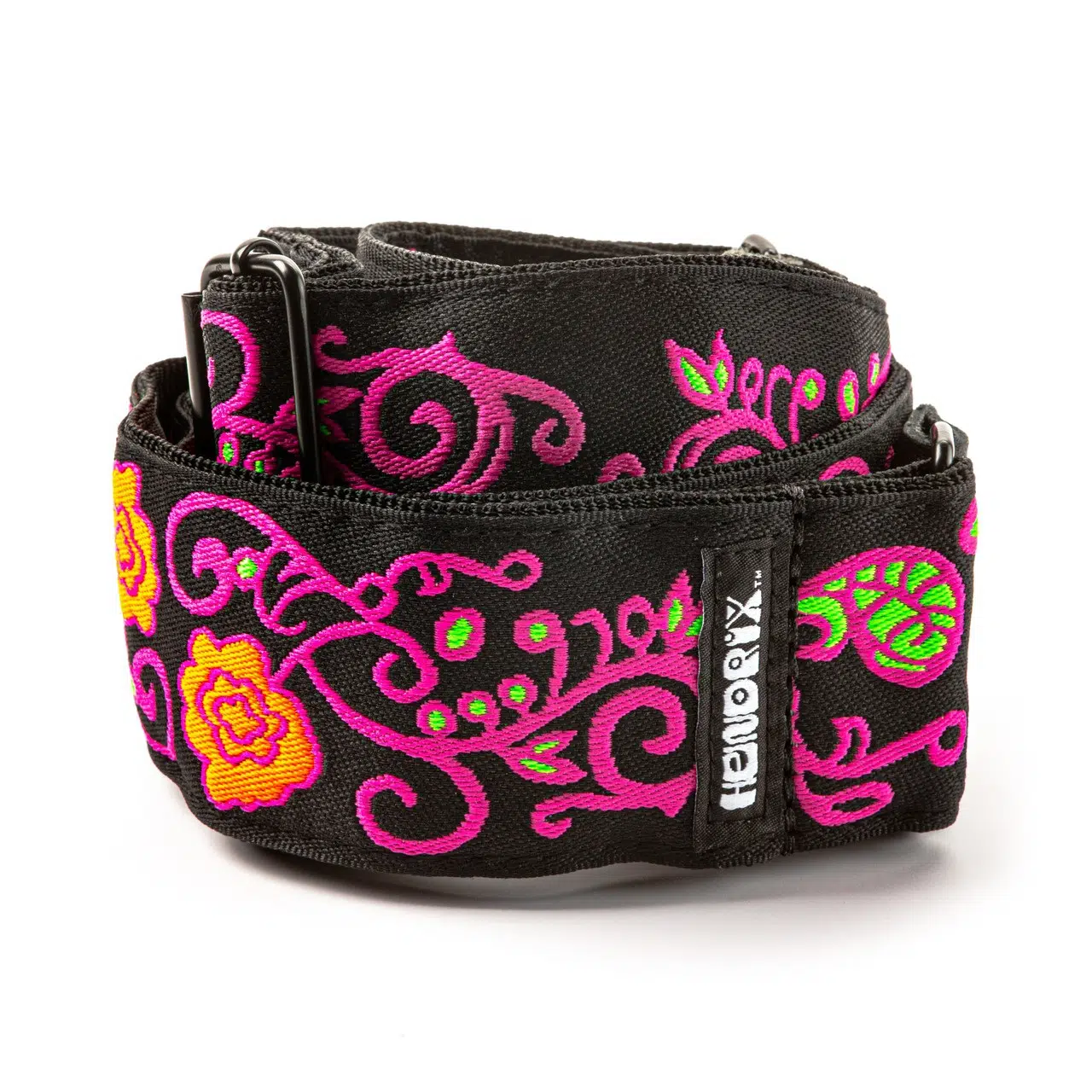 Jim Dunlop JH22 Jimi Hendrix Blacklight Monterey Pink Gitar Askısı Jim Dunlop JH22 Jimi Hendrix Blacklight Monterey Pink Gitar Askısı