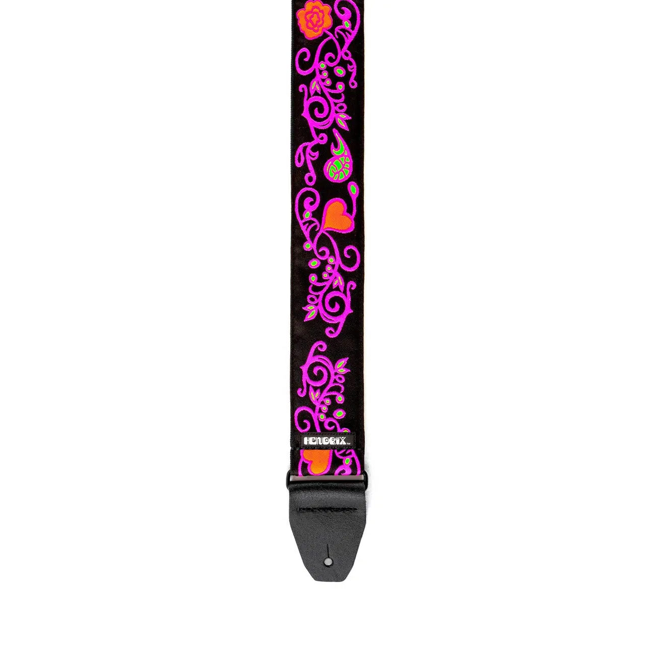 Jim Dunlop JH22 Jimi Hendrix Blacklight Monterey Pink Gitar Askısı Jim Dunlop JH22 Jimi Hendrix Blacklight Monterey Pink Gitar Askısı