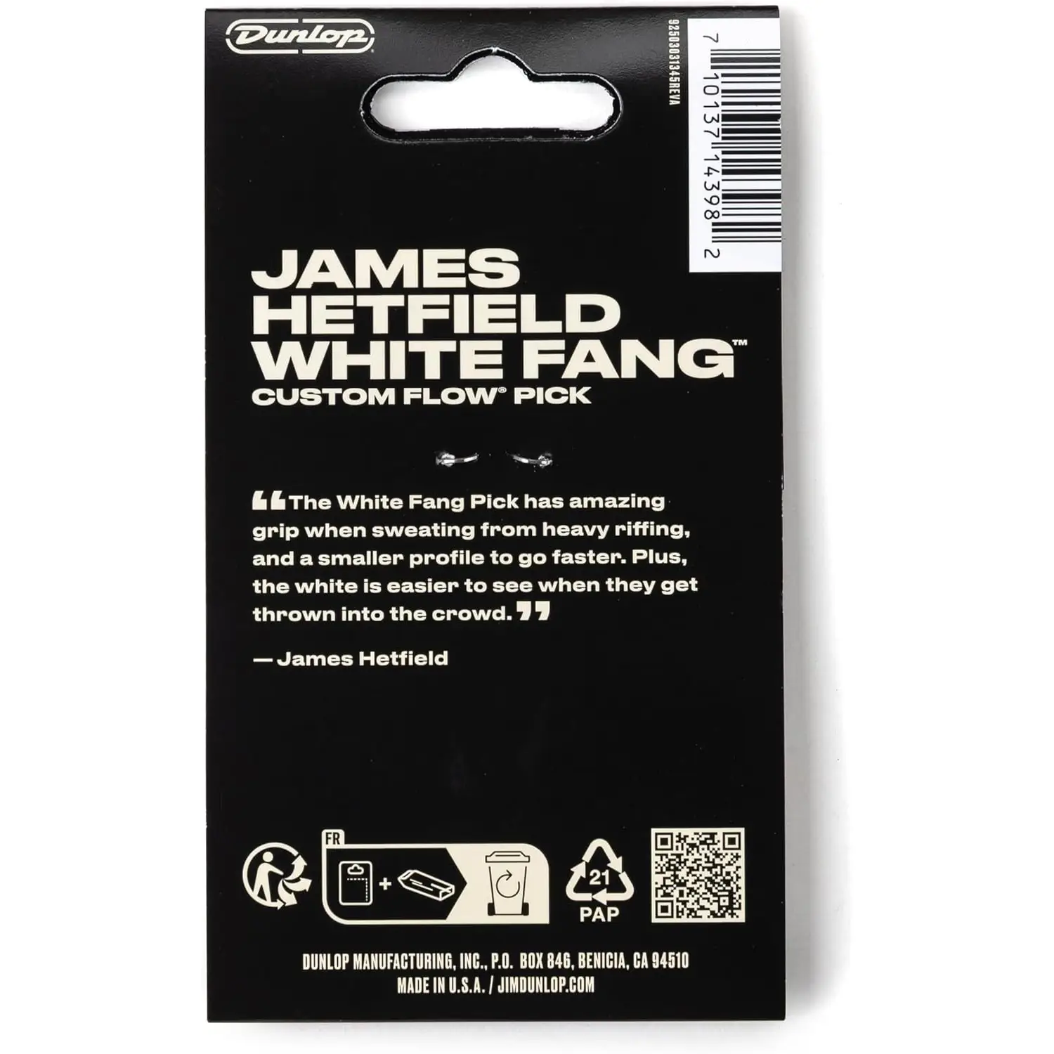 Jim Dunlop PH122P088 White Fang 6'lı Paket Pena (0.88 mm) Jim Dunlop PH122P088 White Fang 6'lı Paket Pena (0.88 mm)