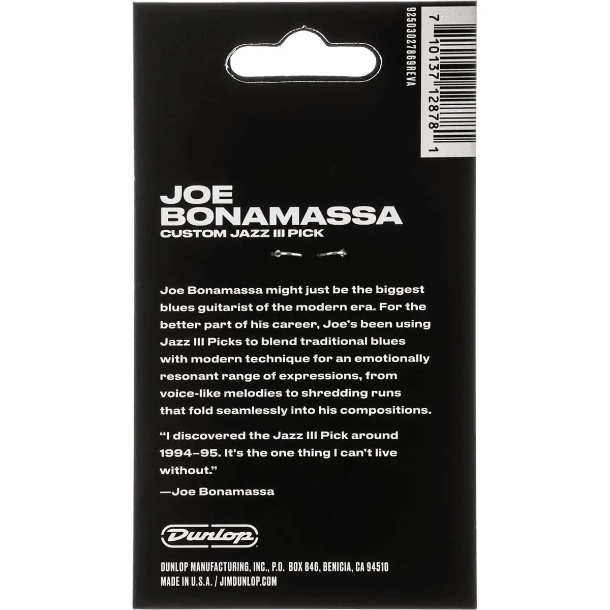 Jim Dunlop PVP121 Joe Bonamassa Jazz III Variety 6'lı Paket Pena Jim Dunlop PVP121 Joe Bonamassa Jazz III Variety 6'lı Paket Pena