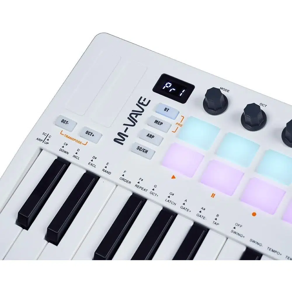 M-Vave SMK 25 MKII – Wireless BT Midi Keyboard Controller M-Vave SMK 25 MKII – Wireless BT Midi Keyboard Controller