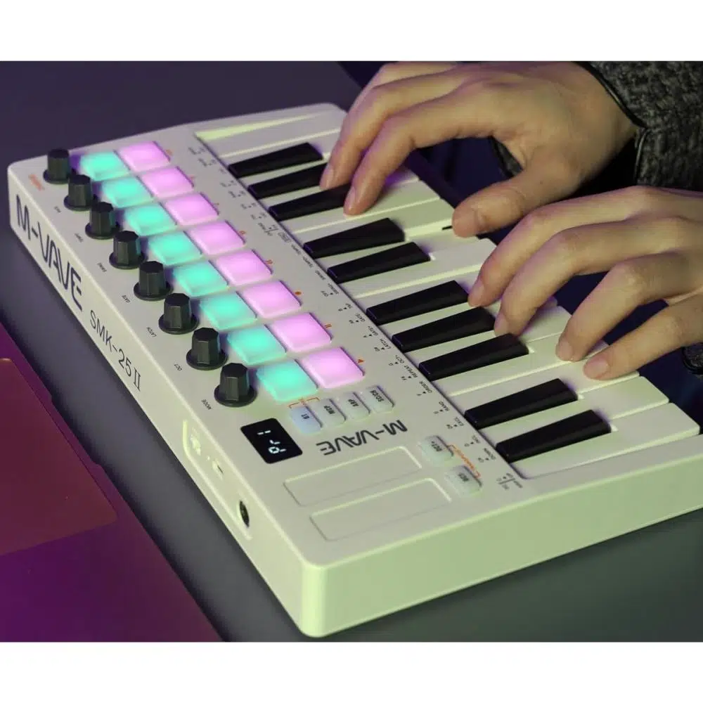M-Vave SMK 25 MKII – Wireless BT Midi Keyboard Controller M-Vave SMK 25 MKII – Wireless BT Midi Keyboard Controller