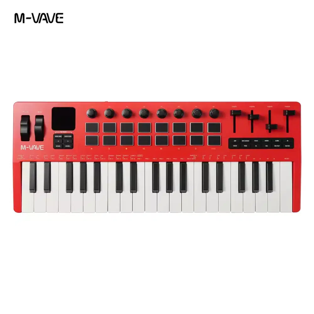 M-VAVE SMK-37 PRO MIDI Klavye – 37 Tuş, Aftertouch, Kontrol Pad’ler