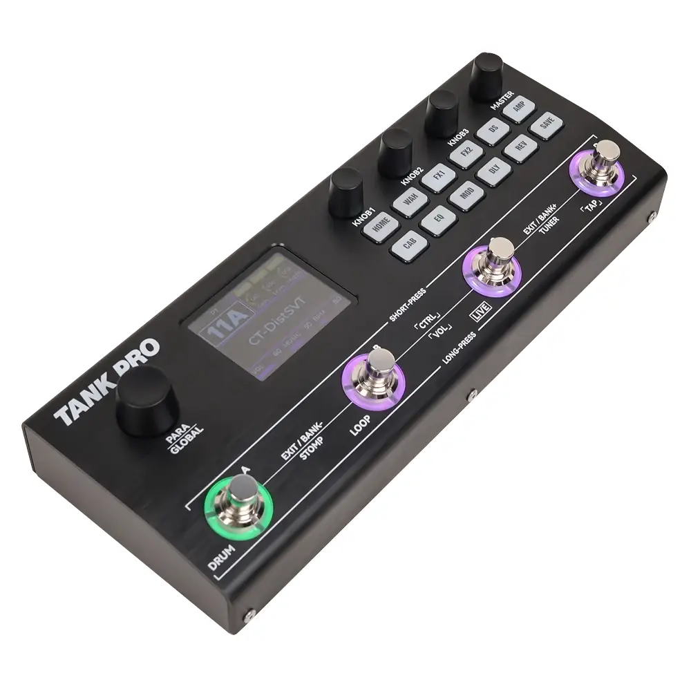 M-VAVE TANK-PRO Gitar / Bas Multi Efekt Prosesörü (Siyah) M-VAVE TANK-PRO Gitar / Bas Multi Efekt Prosesörü (Siyah)