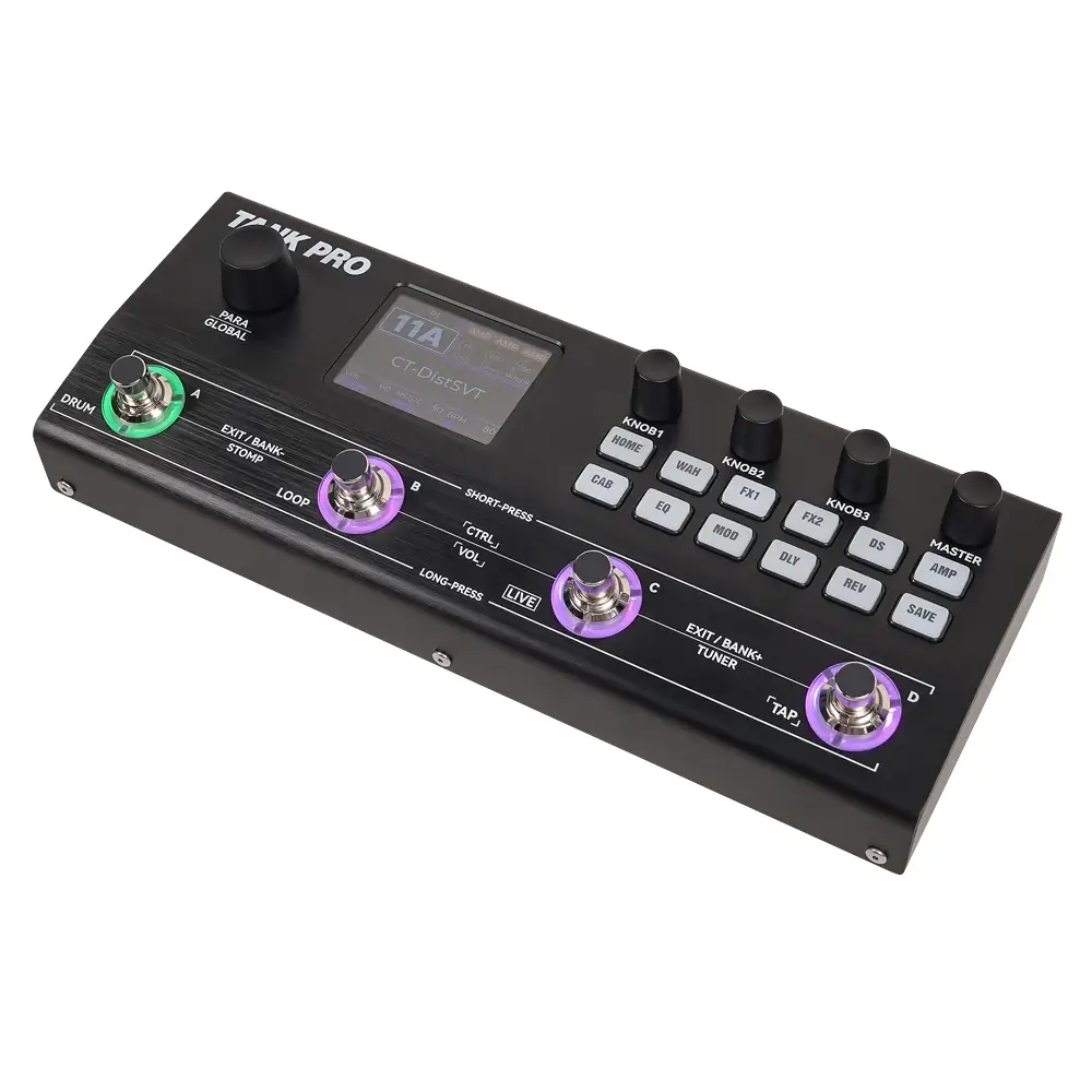 M-VAVE TANK-PRO Gitar / Bas Multi Efekt Prosesörü (Siyah) M-VAVE TANK-PRO Gitar / Bas Multi Efekt Prosesörü (Siyah)