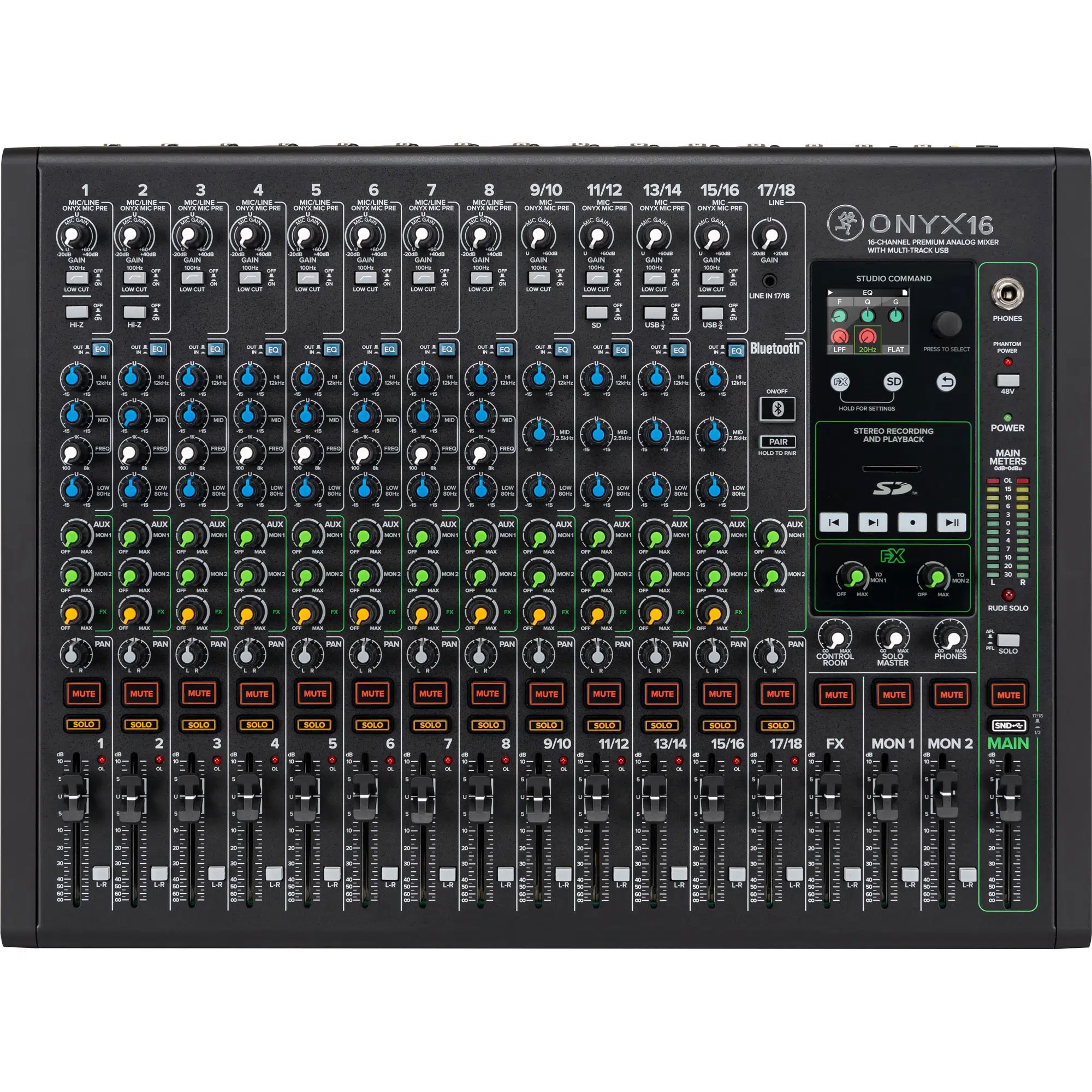Mackie Onyx16 16-Kanal Analog Mikser (Multi-Track USB) Mackie Onyx16 16-Kanal Analog Mikser (Multi-Track USB)