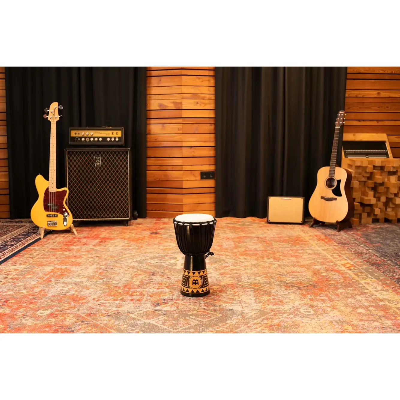 Meinl HDJ1-S Carving African Style 8" Djembe (Dark Brown) Meinl HDJ1-S Carving African Style 8" Djembe (Dark Brown)