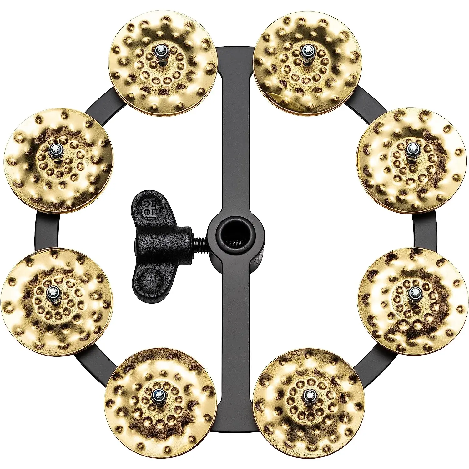 Meinl HTHH1B-BK Hihat 1 Row Hammered Brass Jingles Tamburin (Siyah) Meinl HTHH1B-BK Hihat 1 Row Hammered Brass Jingles Tamburin (Siyah)
