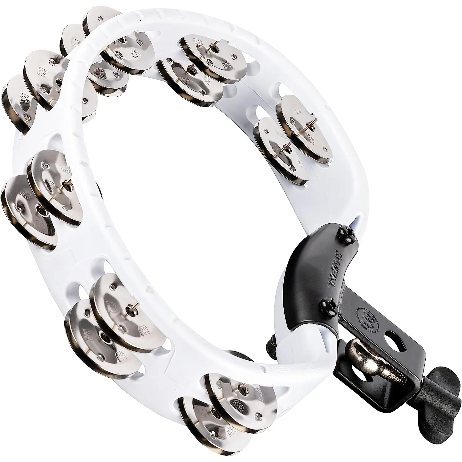 Meinl HTMT2WH Stainless Steel Jingle Headliner Range Mounted Tamburin (Beyaz) Meinl HTMT2WH Stainless Steel Jingle Headliner Range Mounted Tamburin (Beyaz)