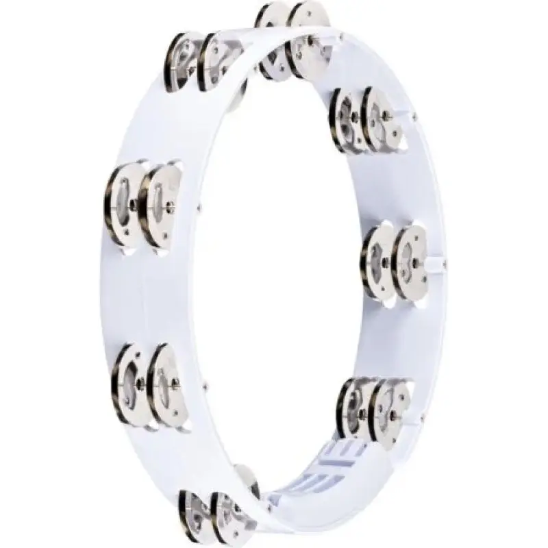 Meinl HTT10WH Stainless Steel Jingle 2-rows 10" Tour Tamburin (Beyaz)