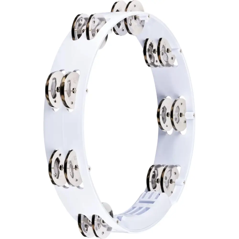 Meinl HTT10WH Stainless Steel Jingle 2-rows 10" Tour Tamburin (Beyaz) Meinl HTT10WH Stainless Steel Jingle 2-rows 10" Tour Tamburin (Beyaz)