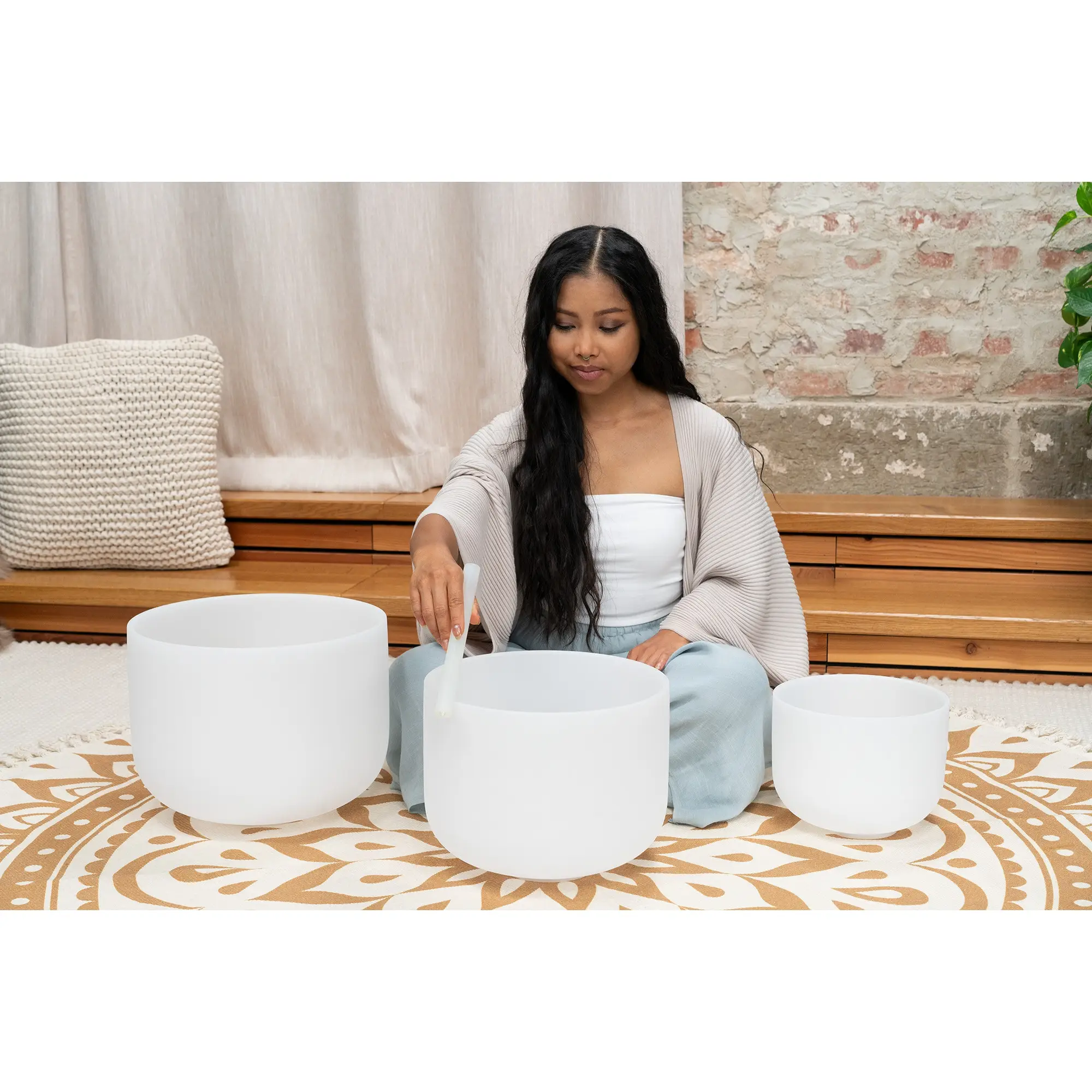 Meinl Sonic Energy 3-Parça Crystal Singing Bowl Set (A4 / F4 / C4, 432 Hz) Meinl Sonic Energy 3-Parça Crystal Singing Bowl Set (A4 / F4 / C4, 432 Hz)